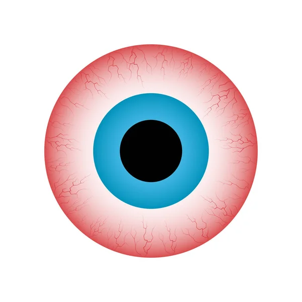 Olho Vermelho Perturbação Stress Insónia Sono Capilares Pupilas —  Vetores de Stock