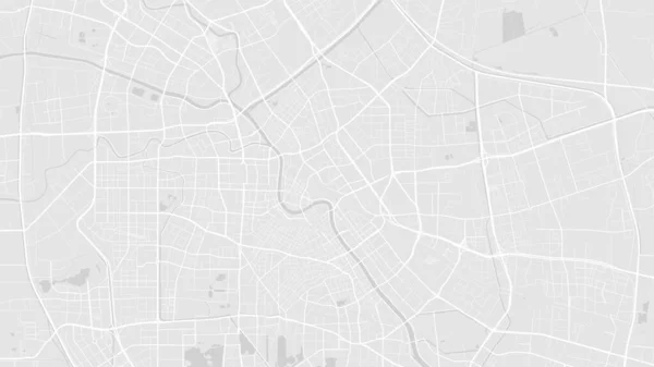 Branco Cinza Claro Tianjin Cidade Área Vetorial Fundo Mapa Estradas — Vetor de Stock