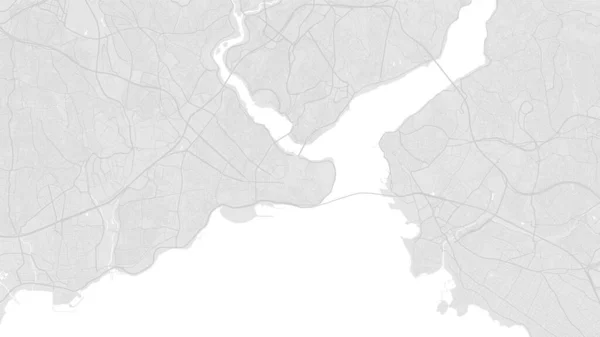 Branco Cinza Claro Vetor Área Cidade Istambul Mapa Fundo Estradas — Vetor de Stock