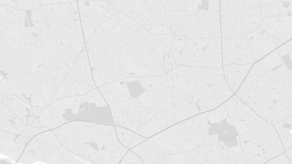 White Light Grey Setagaya City Area Vector Background Map Roads — Vetor de Stock
