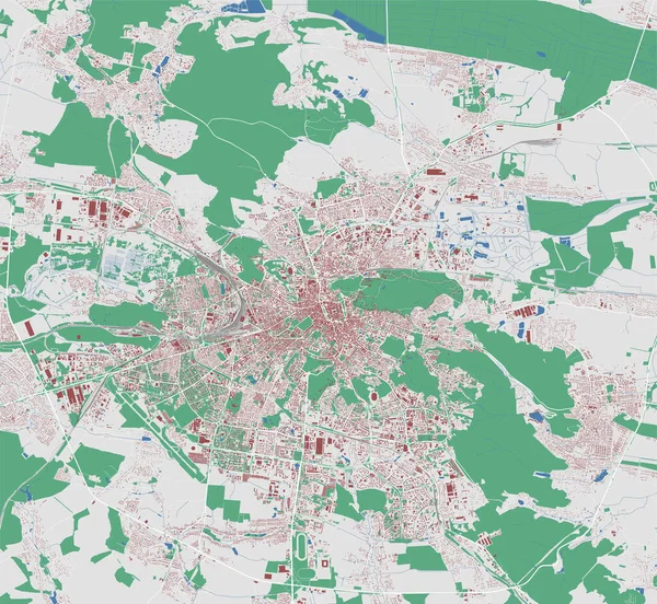 Carte Vectorielle Lviv Carte Détaillée Zone Administrative Lviv Panorama Paysage — Image vectorielle