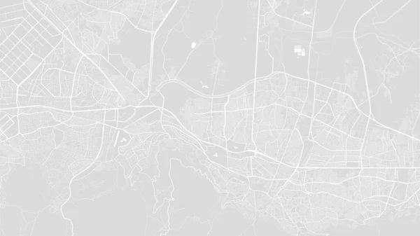 Branco Cinza Claro Bursa Cidade Área Vetorial Fundo Mapa Estradas — Vetor de Stock