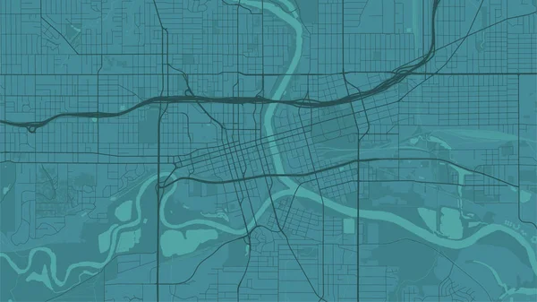 Tło Des Moines Mapa Iowa Zielony Plakat Miasta Mennicy Mapa — Wektor stockowy