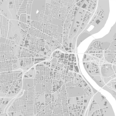 Hartford şehri haritası, Connecticut. Şehir siyah beyaz posteri. Büyük şehir manzaralı yol haritası.