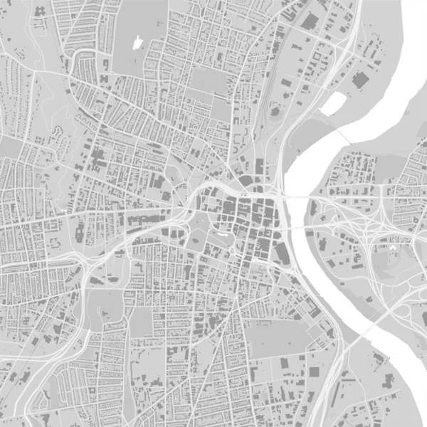 コネチカット州ハートフォード市の地図 都会の黒と白のポスター 大都市圏ビューロードマップ画像 — ストックベクタ