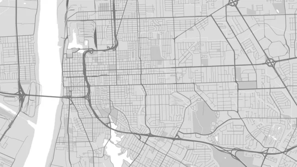 Mapa Detallado Baton Rouge Capital Del Estado Estadounidense Luisiana Mapa — Vector de stock