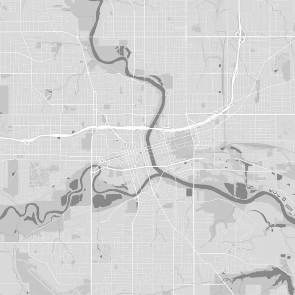 Map Des Moines City Iowa Urban Black White Poster Road — Stock Vector