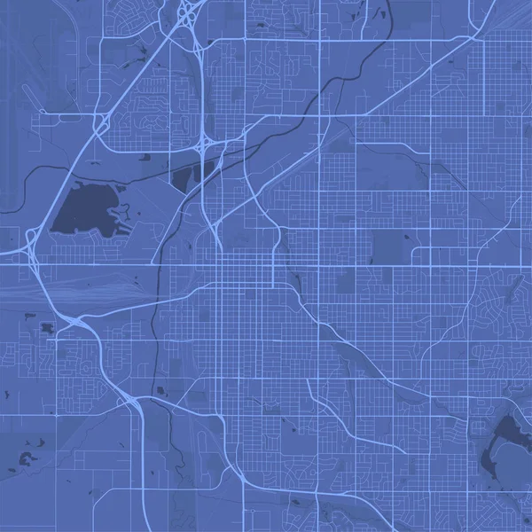 Blue Lincoln Karta Nebraska Detaljerad Kommunkarta Skyline Panorama Dekorativ Grafisk — Stock vektor