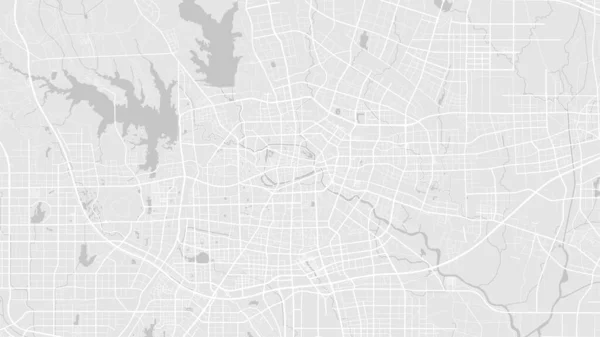 Weiß Und Hellgrau Hefei Stadtgebiet Vektorhintergrundkarte Straßen Und Wasser Illustration — Stockvektor