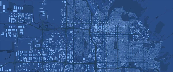 Mapa Vetorial Azul Detalhado Pôster Área Administrativa Salt Lake City —  Vetores de Stock