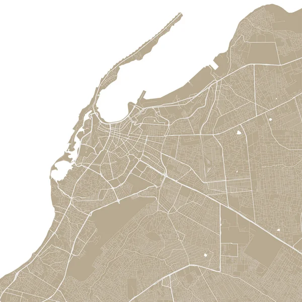 Векторная Карта Луанды Анголы Иллюстрация Плаката Городской Дорожной Карты Карта — стоковый вектор