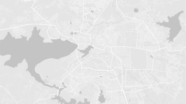 Beyaz ve açık gri Bhopal şehri vektör arkaplan haritası, yollar ve su çizimleri. Geniş ekran oranı, dijital düz tasarım yol haritası.