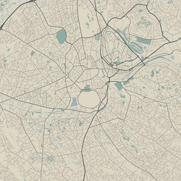 Векторная Карта Кампалы Уганды Иллюстрация Плаката Городской Дорожной Карты Картинное — стоковый вектор