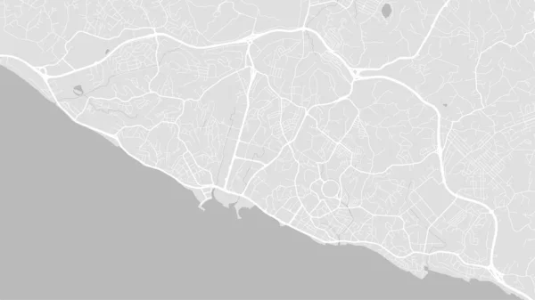 Hintergrund Karte Von Libreville Gabun Weißes Und Hellgraues Stadtplakat Vektorkarte — Stockvektor