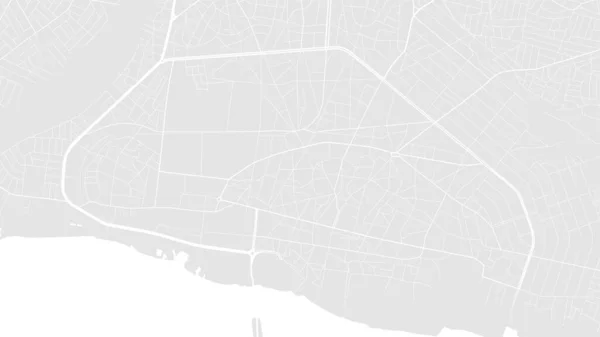 Arka Plan Porto Novo Haritası Benin Beyaz Açık Gri Şehir — Stok Vektör