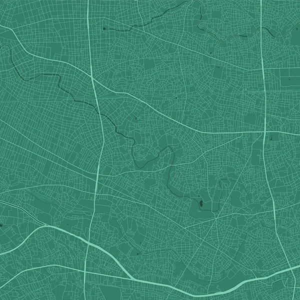 Cartaz Detalhado Mapa Cidade Suginami Área Administrativa Panorama Horizonte Verde — Vetor de Stock