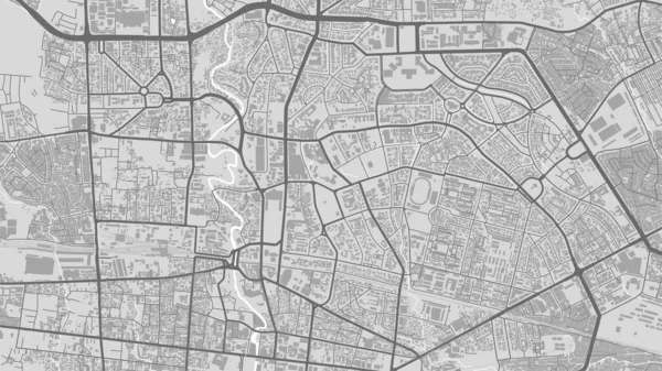 Mappa Della Città Bandung Manifesto Urbano Bianco Nero Mappa Stradale — Vettoriale Stock