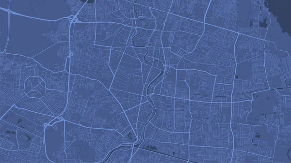 Antecedentes Surabaya Map Indonésia Blue City Poster Mapa Vetorial Com — Vetor de Stock