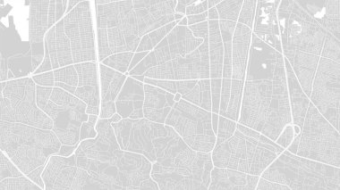Semarang haritası, Endonezya, Greeb City posteri. Yol ve su vektör haritası. Geniş ekran oranı, dijital düz tasarım yol haritası.