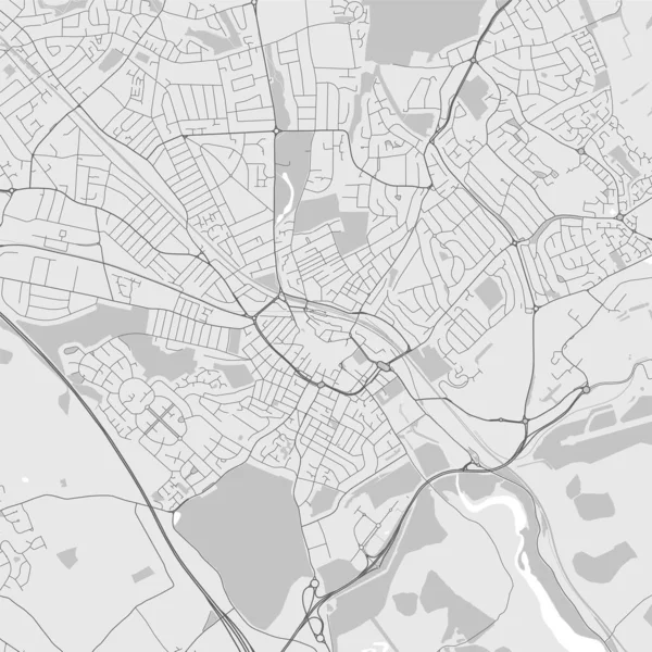 Mapa Blanco Negro Luton Inglaterra — Archivo Imágenes Vectoriales