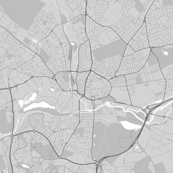 ノーサンプトン イングランドの黒と白の地図 — ストックベクタ