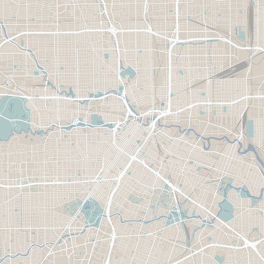 Büyük Houston haritası, şehir alanı