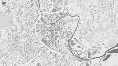 Norwich arkaplan haritası, şehir alanı