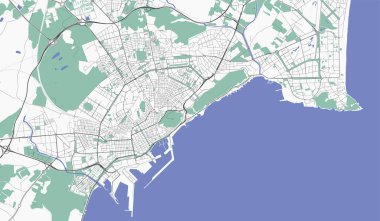 Alacant haritası, detaylı idari alan