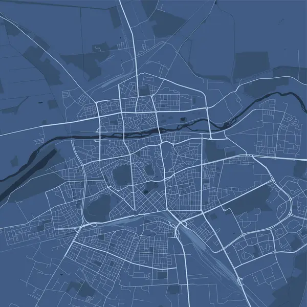 Stor Plovdiv Karta Stadsområde — Stock vektor