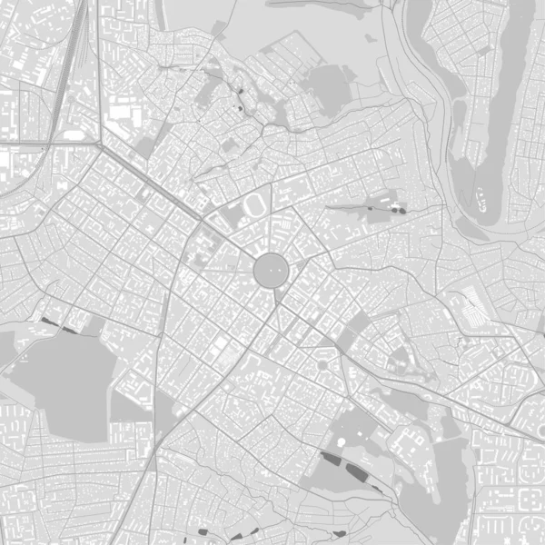 ポルタヴァ市の地図 ウクライナ アーバンブラックとホワイトポスター 都市エリアビューのロードマップ画像 — ストックベクタ
