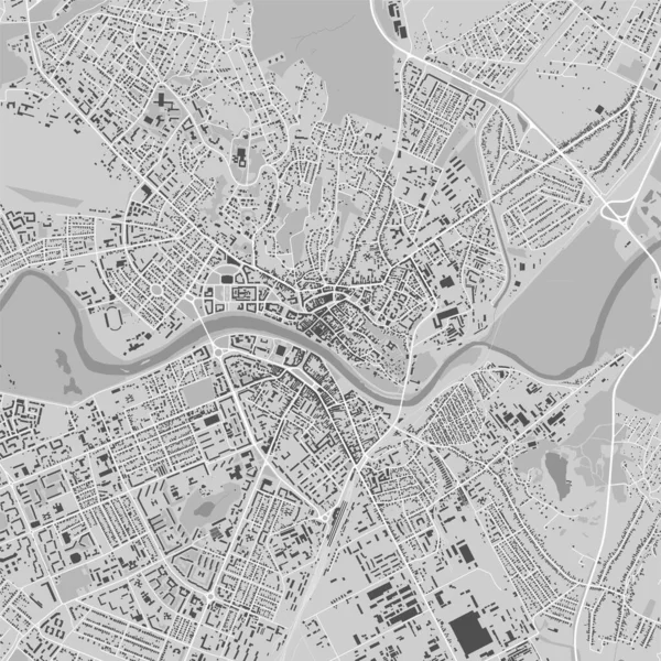 Подробная Карта Города Ужгорода Областного Центра Украины Карта Муниципальных Административных — стоковый вектор