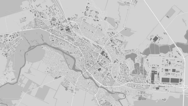 Карта Города Белая Церковь Украина Городской Черно Белый Плакат Изображение — стоковый вектор