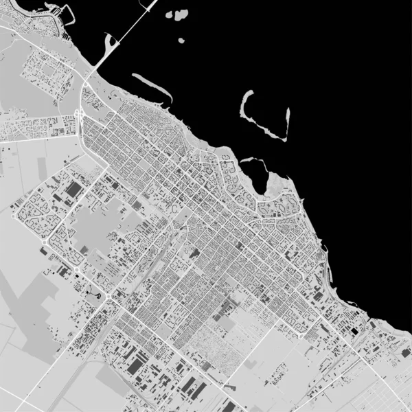 乌克兰切尔基什市地图 城市黑白海报 具有大都市地区景观的路线图图像 — 图库矢量图片