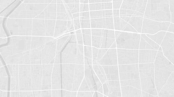 Antecedentes Nagoya Mapa Japón Cartel Blanco Gris Claro Ciudad Mapa — Vector de stock