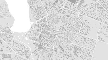 Arka plan Ternopil haritası, Ukrayna, beyaz ve açık gri şehir posteri. Yol ve su vektör haritası. Geniş ekran oranı, dijital düz tasarım yol haritası.