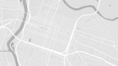 Sacramento Haritası, Kaliforniya, ABD. Detaylı şehir vektör haritası, metropol alanı. Yol ve su haritası.
