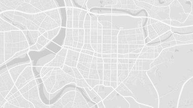 Taipei haritası, Tayvan. Gri tonlu şehir haritası, yol ve nehirli vektör sokak haritası.
