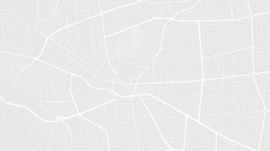 Arka plan Irbid haritası, Jordan, beyaz ve açık gri şehir posteri. Yol ve su vektör haritası. Geniş ekran oranı, dijital düz tasarım yol haritası.