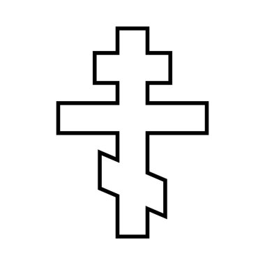 Ortodoks haç simgesi, Hristiyan haç sembolü, ana hat şekli