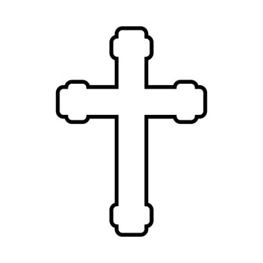 Basit haç simgesi, Hıristiyan haç sembolü, ana hat şekli