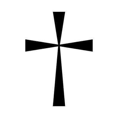 Basit haç simgesi, Hıristiyan haç sembolü, ana hat şekli