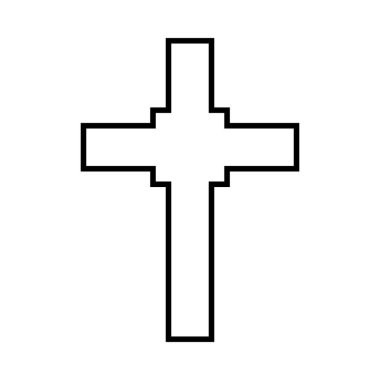 Basit haç simgesi, Hıristiyan haç sembolü, ana hat şekli