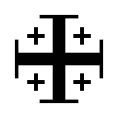 Kudüs haç simgesi, Hristiyan haç sembolü, ana hat şekli