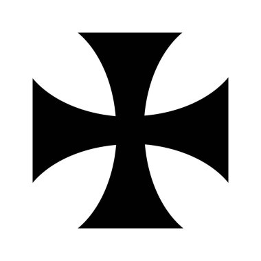 Malta haç simgesi, Hıristiyan haç sembolü, ana hatları şekil