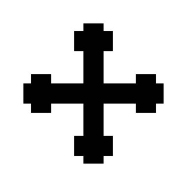 Haç simgesi, Hıristiyan haç sembolü, dış hat şekli