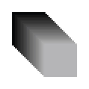 Üç boyutlu kablo, gri tonlama, kare kare tünel, geometrik tasarım. Soyut perspektif ızgarası. Vektör şablonu illüstrasyonu.