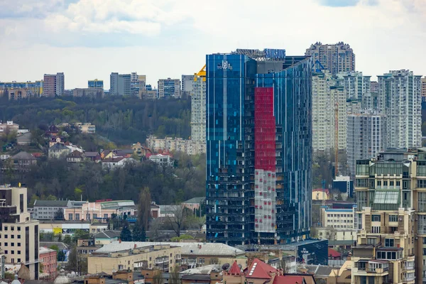 Kiev Ucrânia Abril 2023 Ruas Cidade Kiev Edifício Centro Negócios — Fotografia de Stock