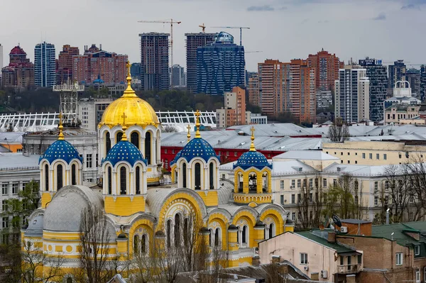 Kiev Ucraina Aprile 2023 Strade Della Città Kiev Cattedrale San — Foto Stock