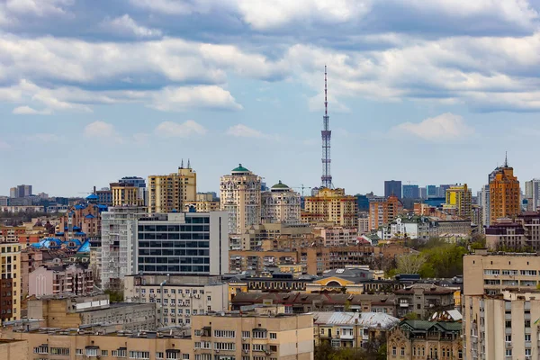 Kijów Ukraina Kwietnia 2023 Ulice Kijowa Kijowa Wieża Telewizyjna — Zdjęcie stockowe