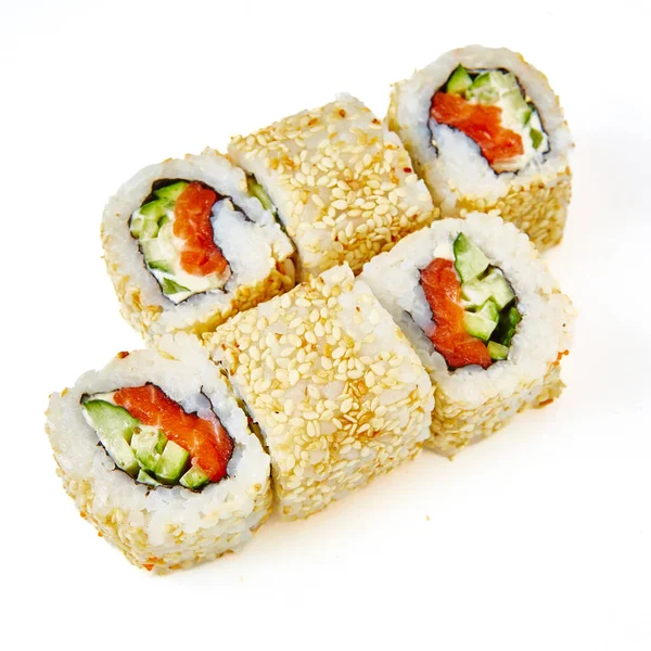 Restauracja Kuchni Japońskiej Sushi Rolki Płytkie Dof — Zdjęcie stockowe